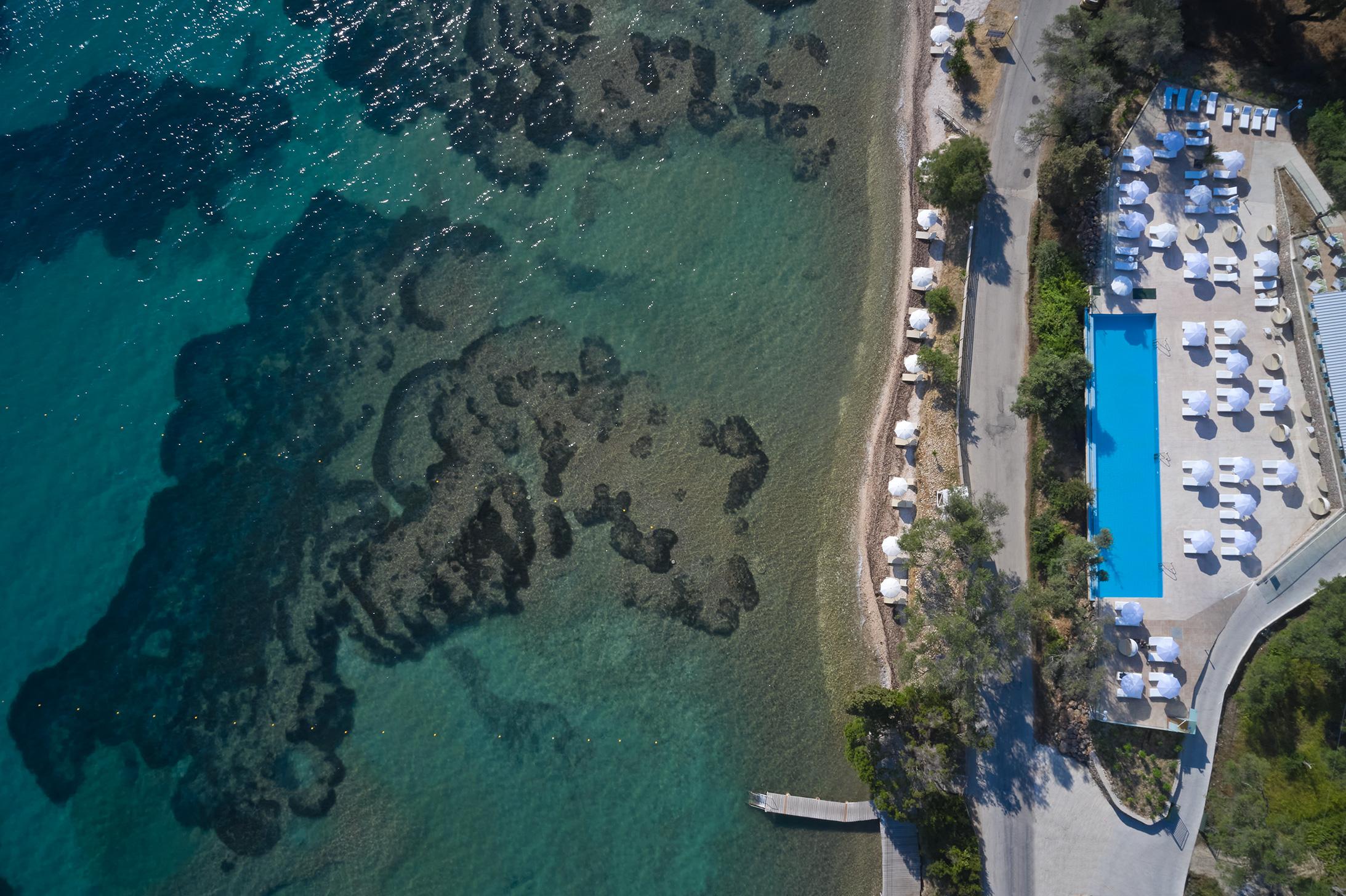 Kairaba Mythos Palace - Adults Only Kouspádhes Kültér fotó Aerial view of the bay